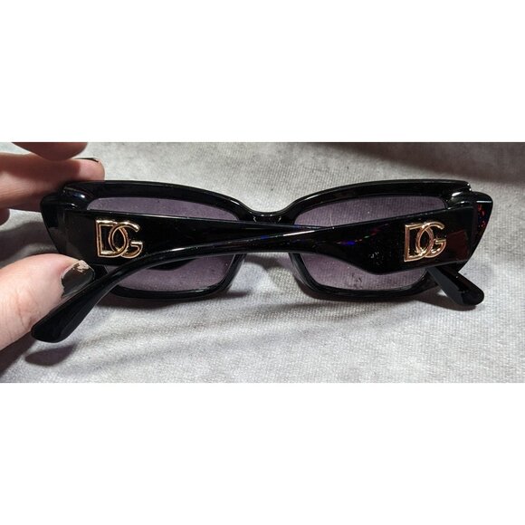 Dolce & Gabbana 2092 Black Retro Cateye Sunglasses Made In Italy - Picture 4 of 8
